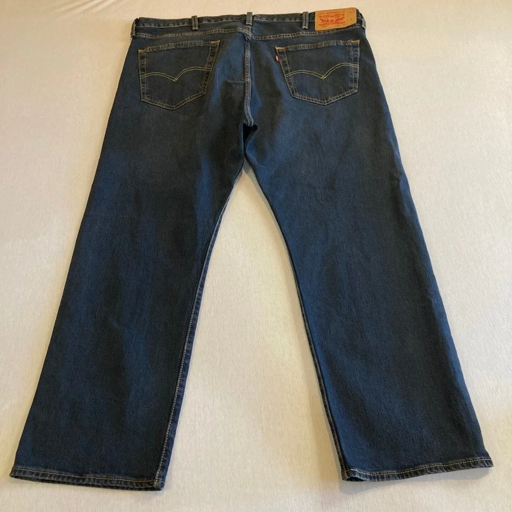 Levis 501 Jeans Mens 44x30 (Fit 44x29) Dark Wash‎ Button Fly Original Fit